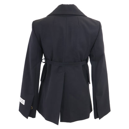 PATOU 【New】JA0540103999B Sustainable Wool-Twill Belted Jacket