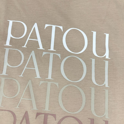 PATOU パトゥ ベージュ グラデーション ロゴ 半袖Tシャツ トップス