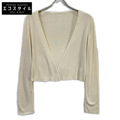FOXEY フォクシー 39306-KSJFZ403D ホワイト シルクニット クロップドカーディガン トップス