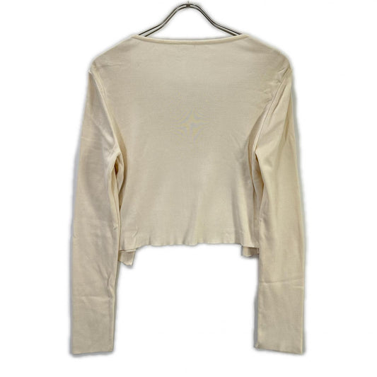 FOXEY フォクシー 39306-KSJFZ403D ホワイト シルクニット クロップドカーディガン トップス