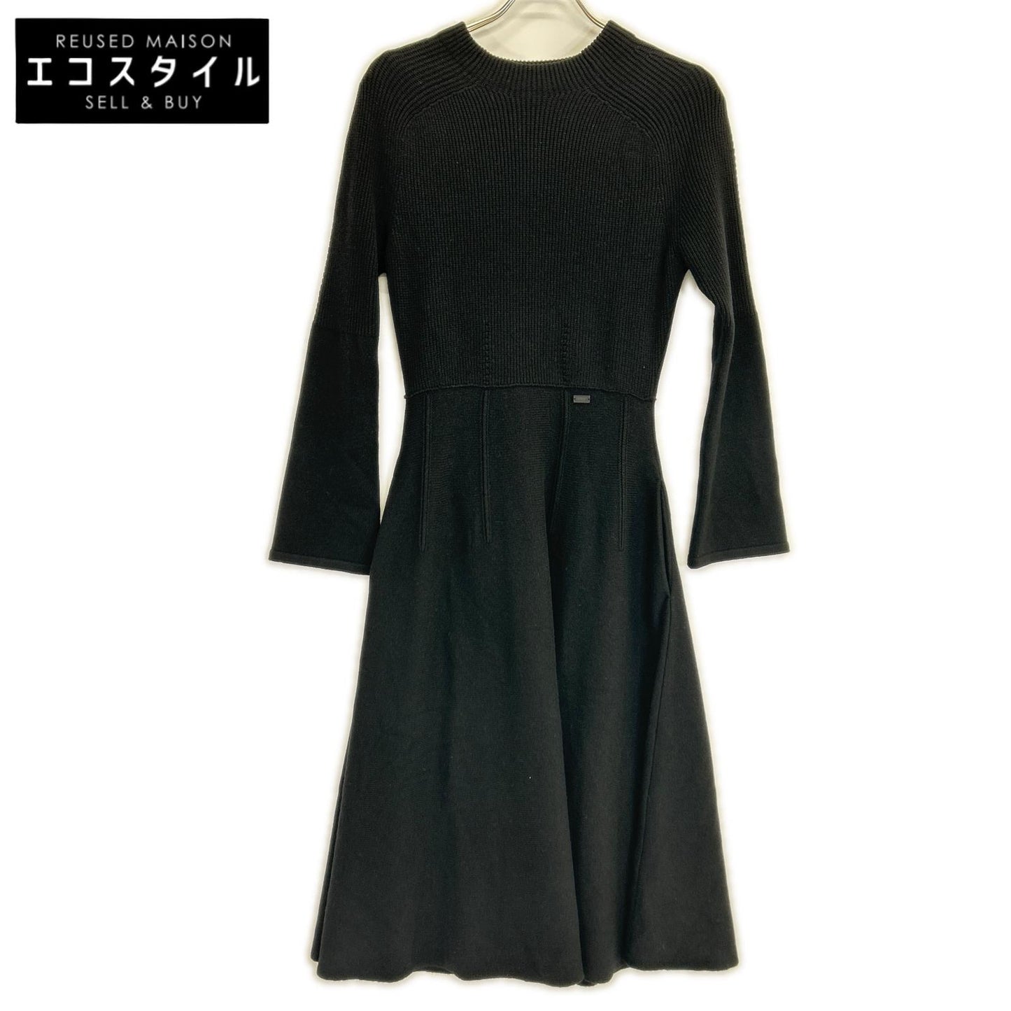 FOXEY フォクシー 43182-KA00004H ブラック Knit Dress Lily Flareワンピース ワンピース