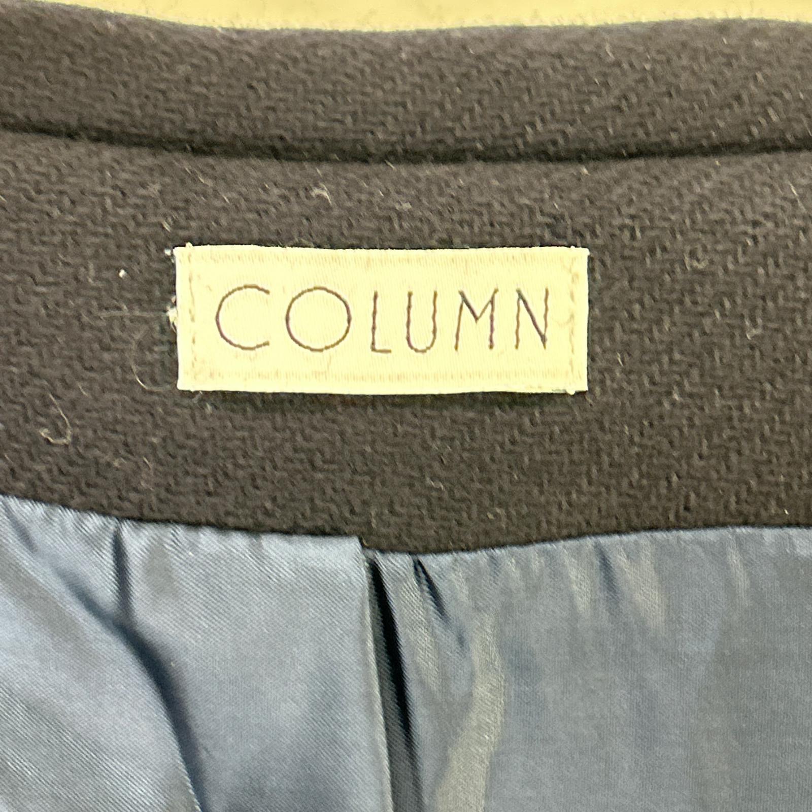 COLUMN コラム 2214001110001 ネイビー ウール ロングコート コート