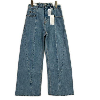 Maison margiela メゾンマルジェラ S51LA0128 S30617 24年 ブルー 再構築 1 ワイドデニムパンツ ボトムス
