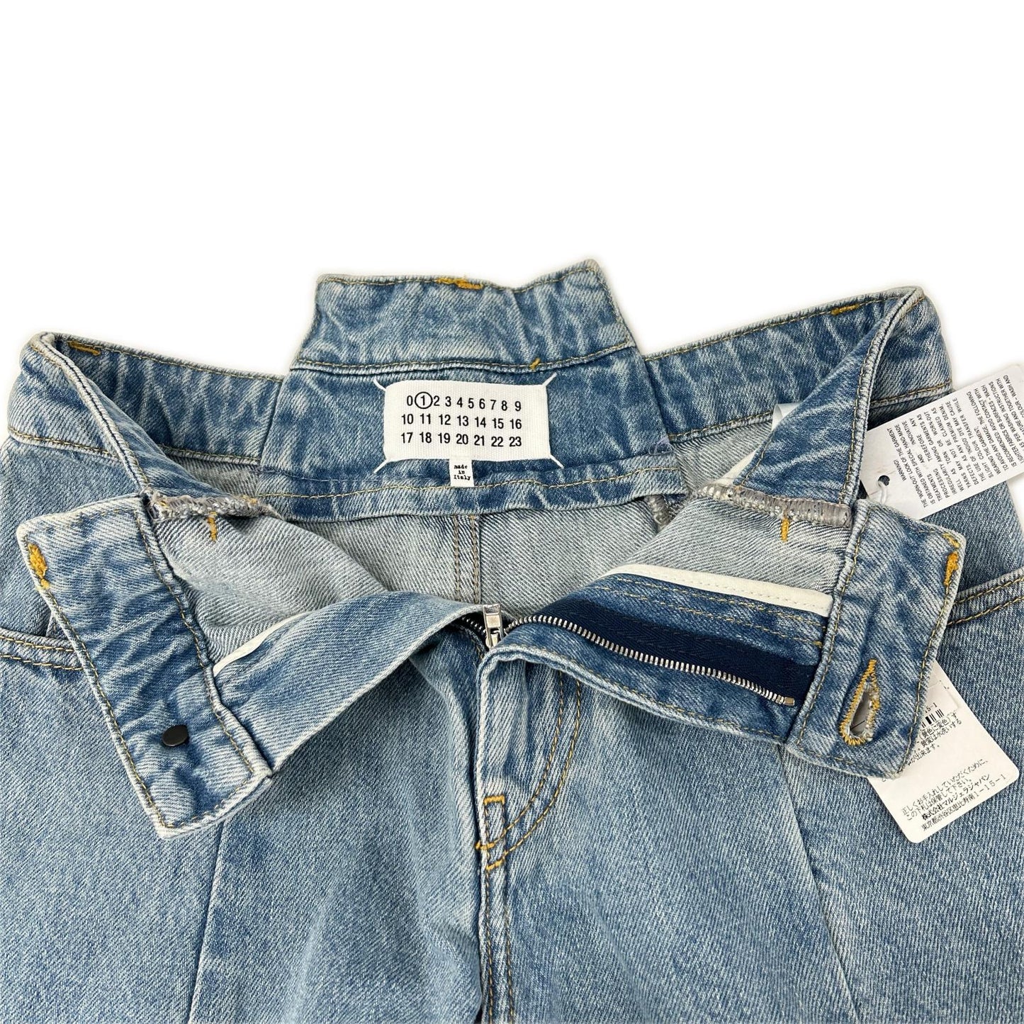 Maison margiela メゾンマルジェラ S51LA0128 S30617 24年 ブルー 再構築 1 ワイドデニムパンツ ボトムス