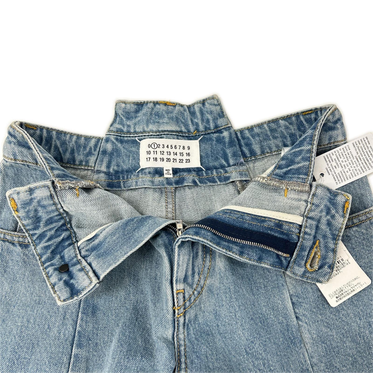 Maison margiela メゾンマルジェラ S51LA0128 S30617 24年 ブルー 再構築 1 ワイドデニムパンツ ボトムス