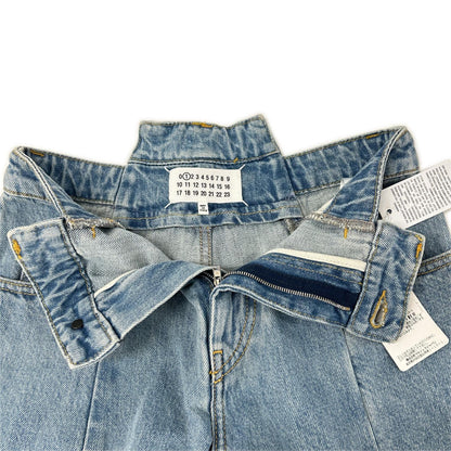 Maison margiela メゾンマルジェラ S51LA0128 S30617 24年 ブルー 再構築 1 ワイドデニムパンツ ボトムス