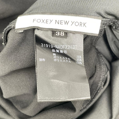FOXEY NEW YORK フォクシーニューヨーク 31919 ブラック コットン混 パフィーポロ ワンピース ワンピース