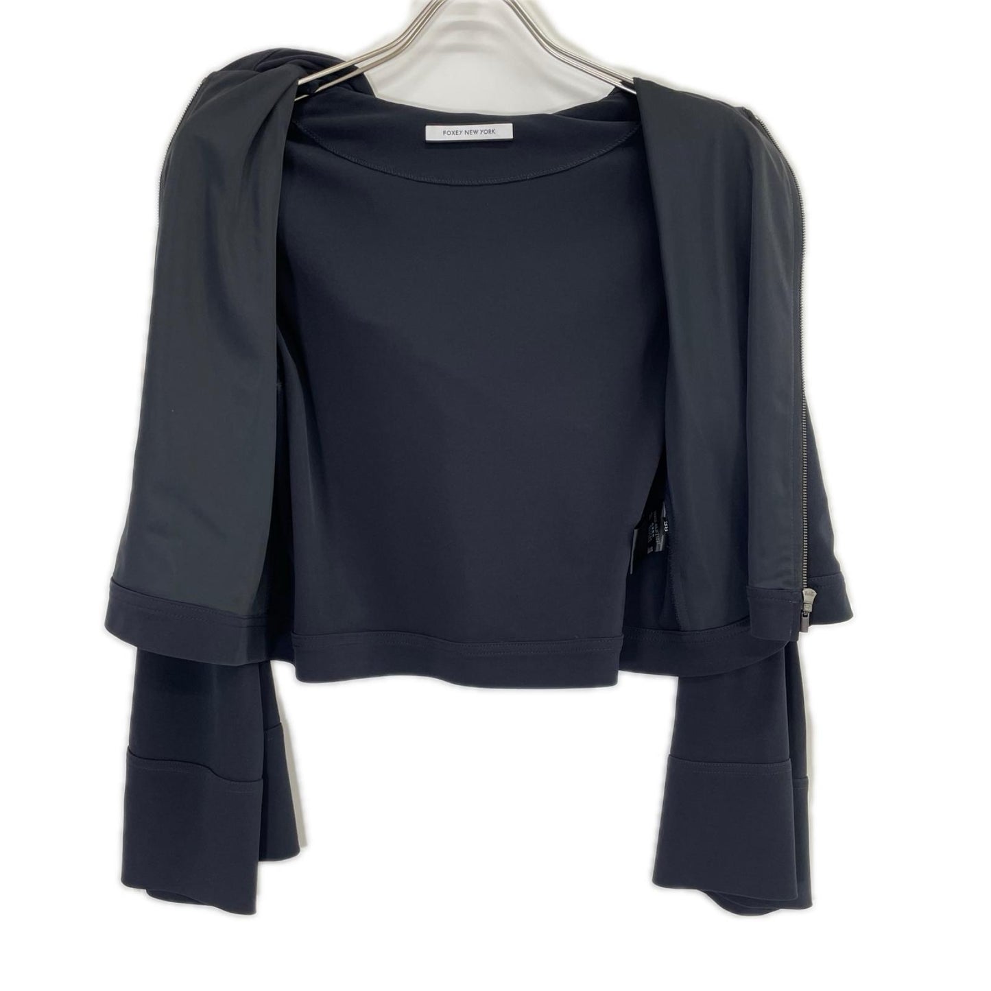 FOXEY NEW YORK フォクシーニューヨーク 39932 ネイビー マットストレッチ ジャージーパーカー トップス