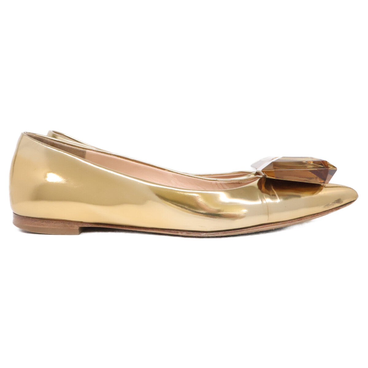 Gianvito Rossi ジャンヴィト・ロッシ JAIPUR 05 ビジューポイント ポインテッドトゥ フラットシューズ シューズ
