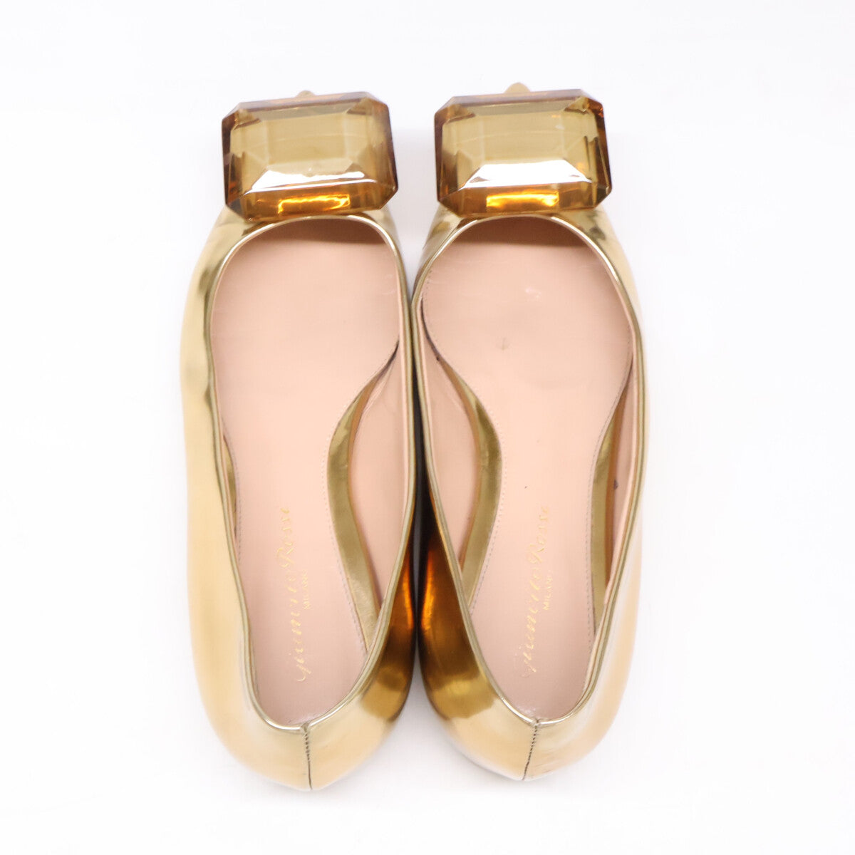 Gianvito Rossi ジャンヴィト・ロッシ JAIPUR 05 ビジューポイント ポインテッドトゥ フラットシューズ シューズ