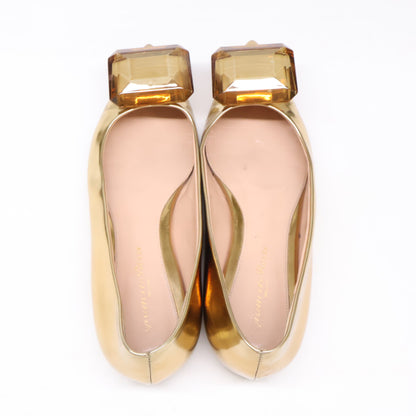 Gianvito Rossi ジャンヴィト・ロッシ JAIPUR 05 ビジューポイント ポインテッドトゥ フラットシューズ シューズ