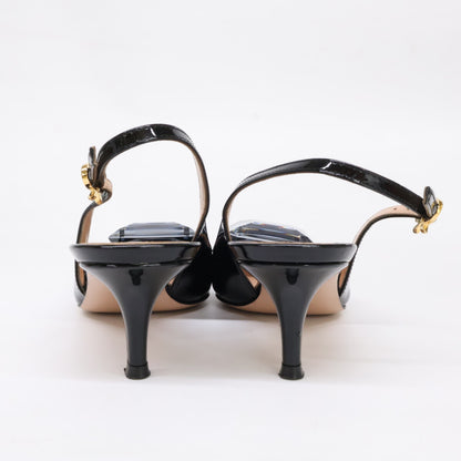 Gianvito Rossi ジャンヴィト・ロッシ 95428 JAIPUR SLING 55 ビジューポイント スリングバックパンプス シューズ