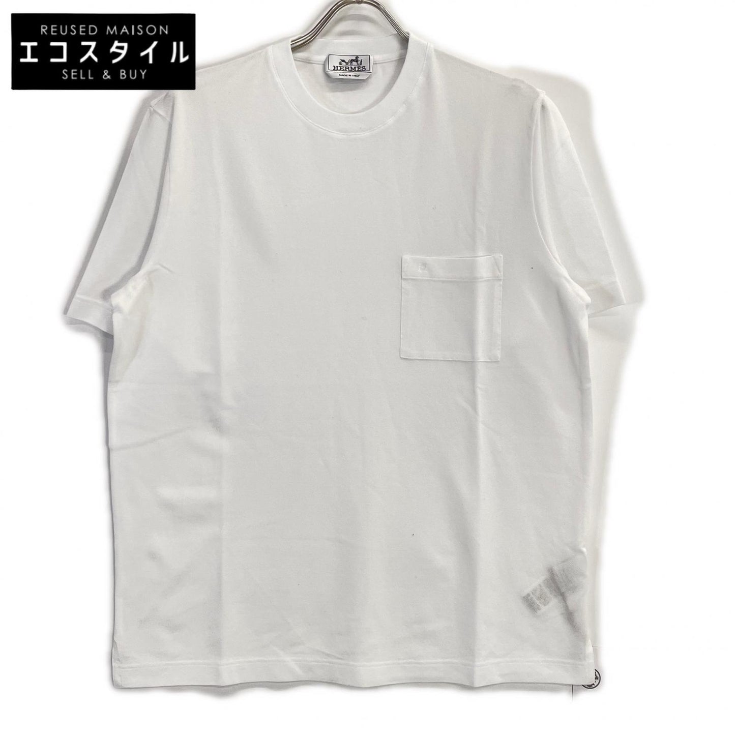 HERMES エルメス 19SS ホワイト H刺繍 半袖 Tシャツ トップス