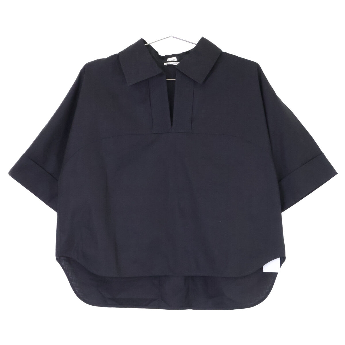 HERMES エルメス 【新品同様/国内正規/26年製】6E0631DB Cropped polo blouse モザイク クロップド 半袖ブラウス トップス