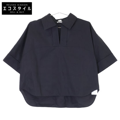 HERMES エルメス 【新品同様/国内正規/26年製】6E0631DB Cropped polo blouse モザイク クロップド 半袖ブラウス トップス