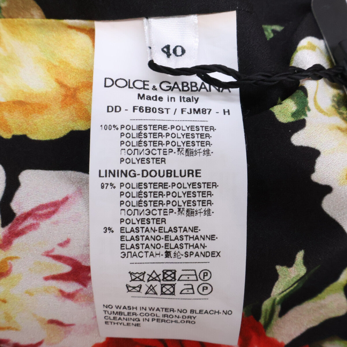 DOLCE&GABBANA ドルチェアンドガッバーナ 【新品同様/国内正規】F6B0ST FJM87 フローラル エンジェル エンブロイダリー ドレス ワンピース