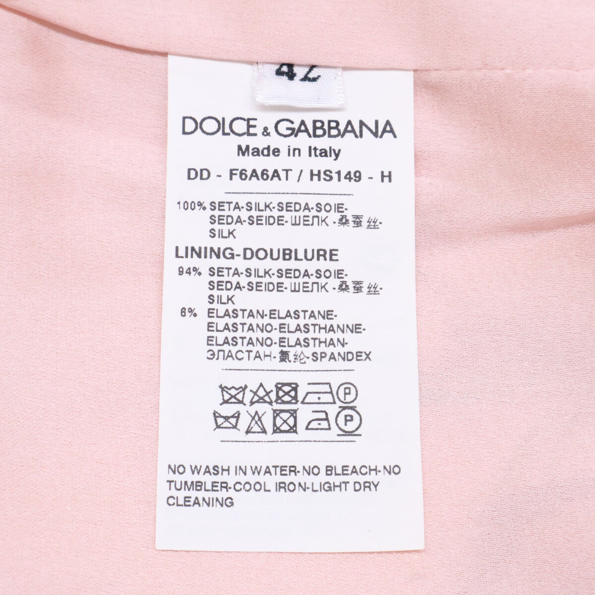 DOLCE&GABBANA ドルチェアンドガッバーナ 【美品/国内正規】F6A6AT HS149 フラワー総柄 シルク ノースリーブ ワンピース
