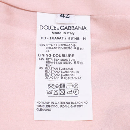 DOLCE&GABBANA ドルチェアンドガッバーナ 【美品/国内正規】F6A6AT HS149 フラワー総柄 シルク ノースリーブ ワンピース