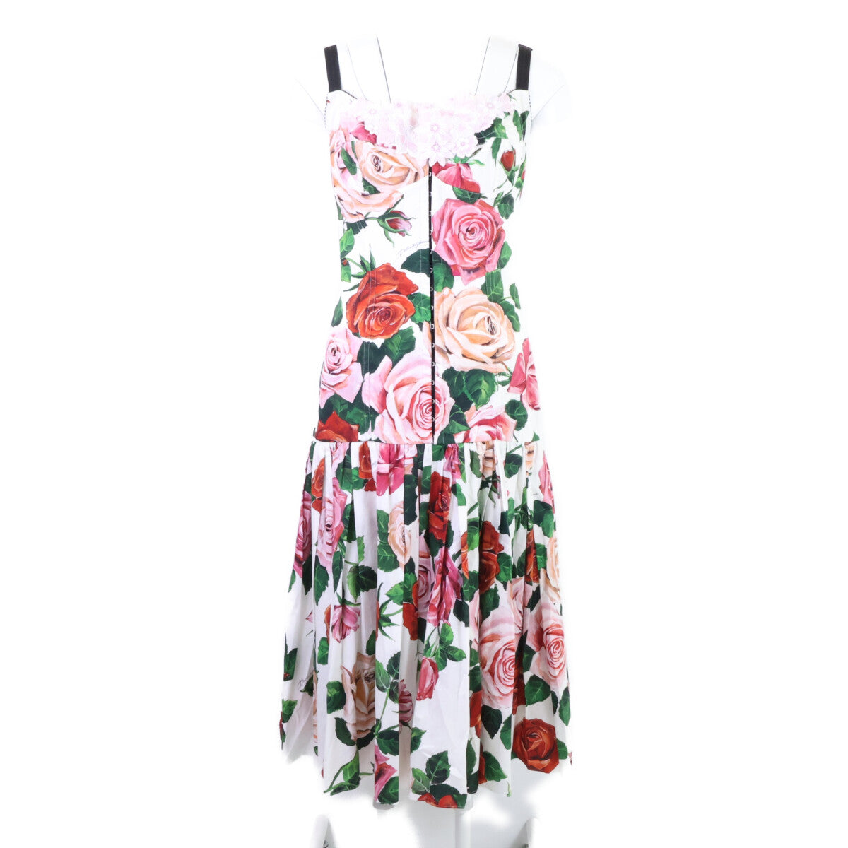 DOLCE&GABBANA ドルチェアンドガッバーナ 【美品/国内正規】F6D3BT HS5C4 フラワー総柄 ビスチェ ワンピース