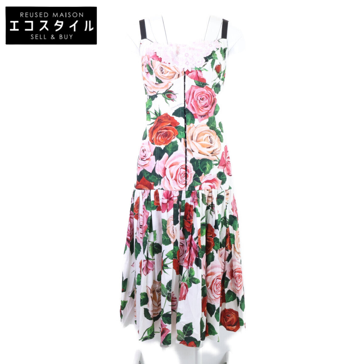 DOLCE&GABBANA ドルチェアンドガッバーナ 【美品/国内正規】F6D3BT HS5C4 フラワー総柄 ビスチェ ワンピース