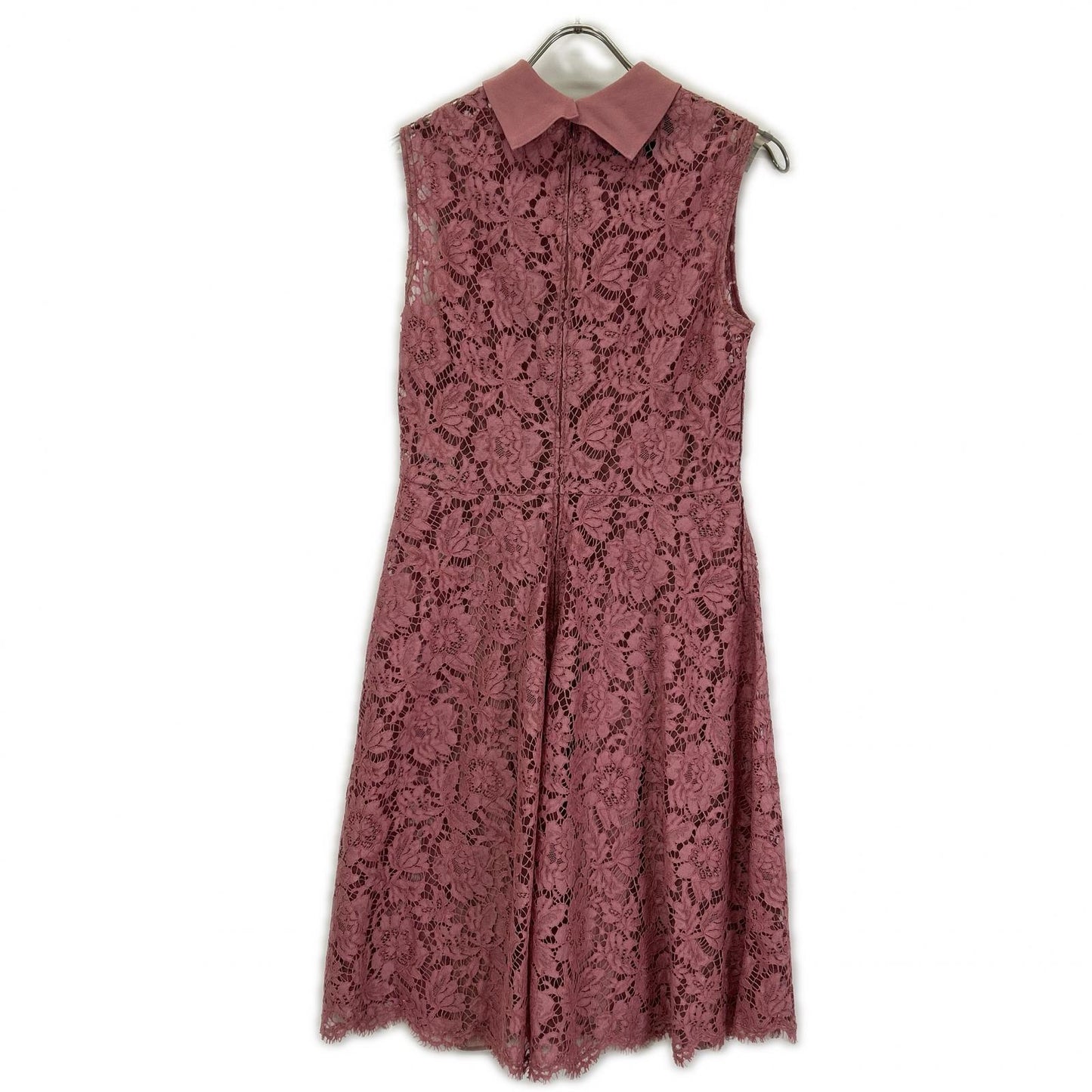 VALENTINO ヴァレンティノ NB3VAEC01EC ピンク レーヨン フラワー コード レース ワンピース ワンピース