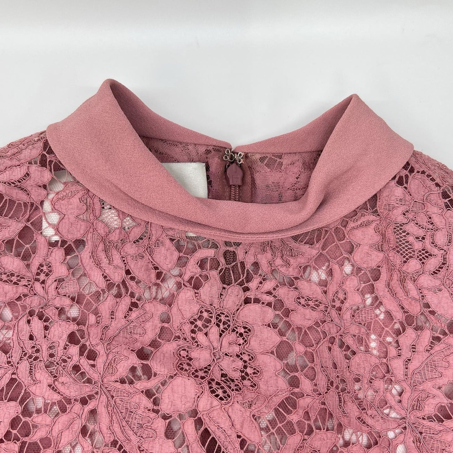 VALENTINO ヴァレンティノ NB3VAEC01EC ピンク レーヨン フラワー コード レース ワンピース ワンピース