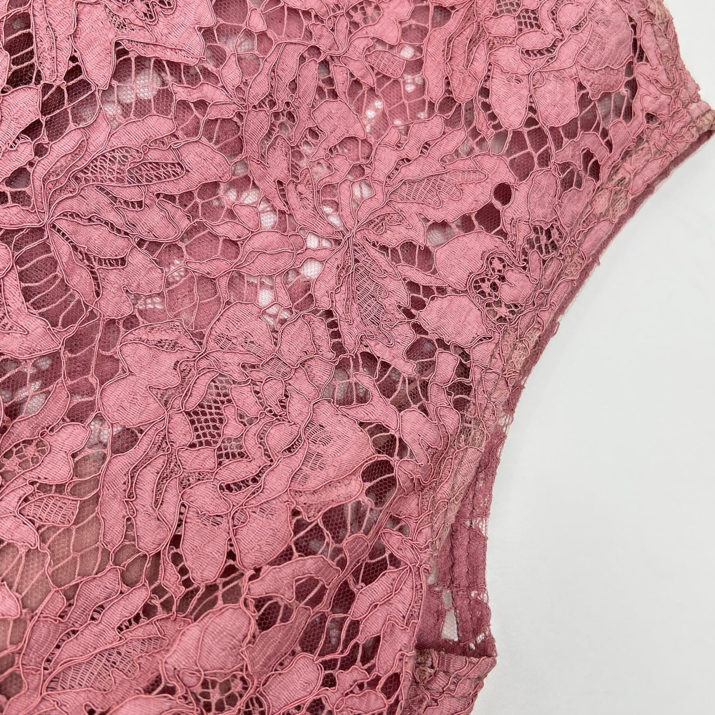 VALENTINO ヴァレンティノ NB3VAEC01EC ピンク レーヨン フラワー コード レース ワンピース ワンピース