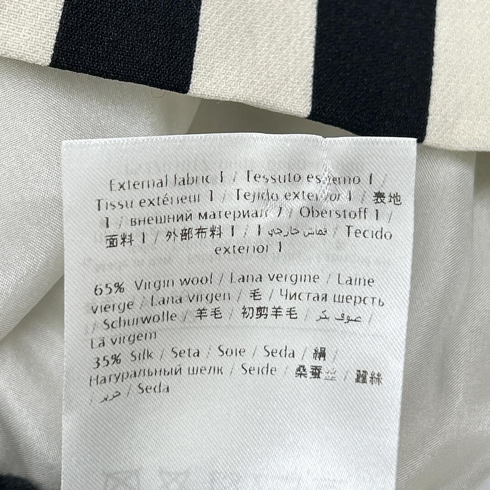 VALENTINO ヴァレンティノ QB2VAID9425 ホワイト シルク ストライプ レース ドレス ワンピース