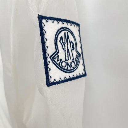 MONCLER モンクレール CAMICIA ホワイト ガムブルー シアー ポロシャツ トップス