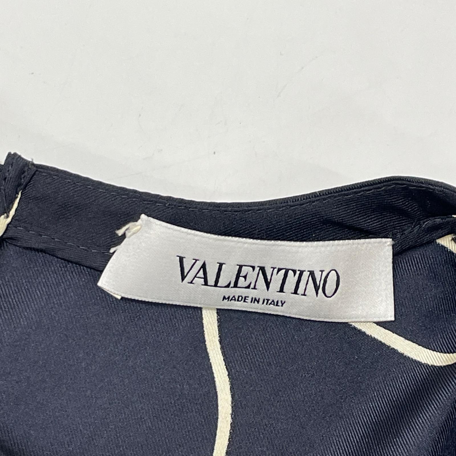 VALENTINO ヴァレンティノ NB2UE00F3BE ブラック シルク パンサープリント トップス トップス