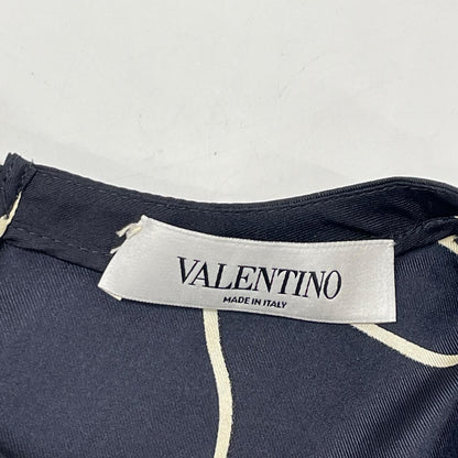 VALENTINO ヴァレンティノ NB2UE00F3BE ブラック シルク パンサープリント トップス トップス