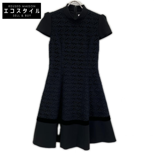 FOXEY NEW YORK フォクシーニューヨーク 37724 17年 ブラック カットワーク レース ワンピース ワンピース