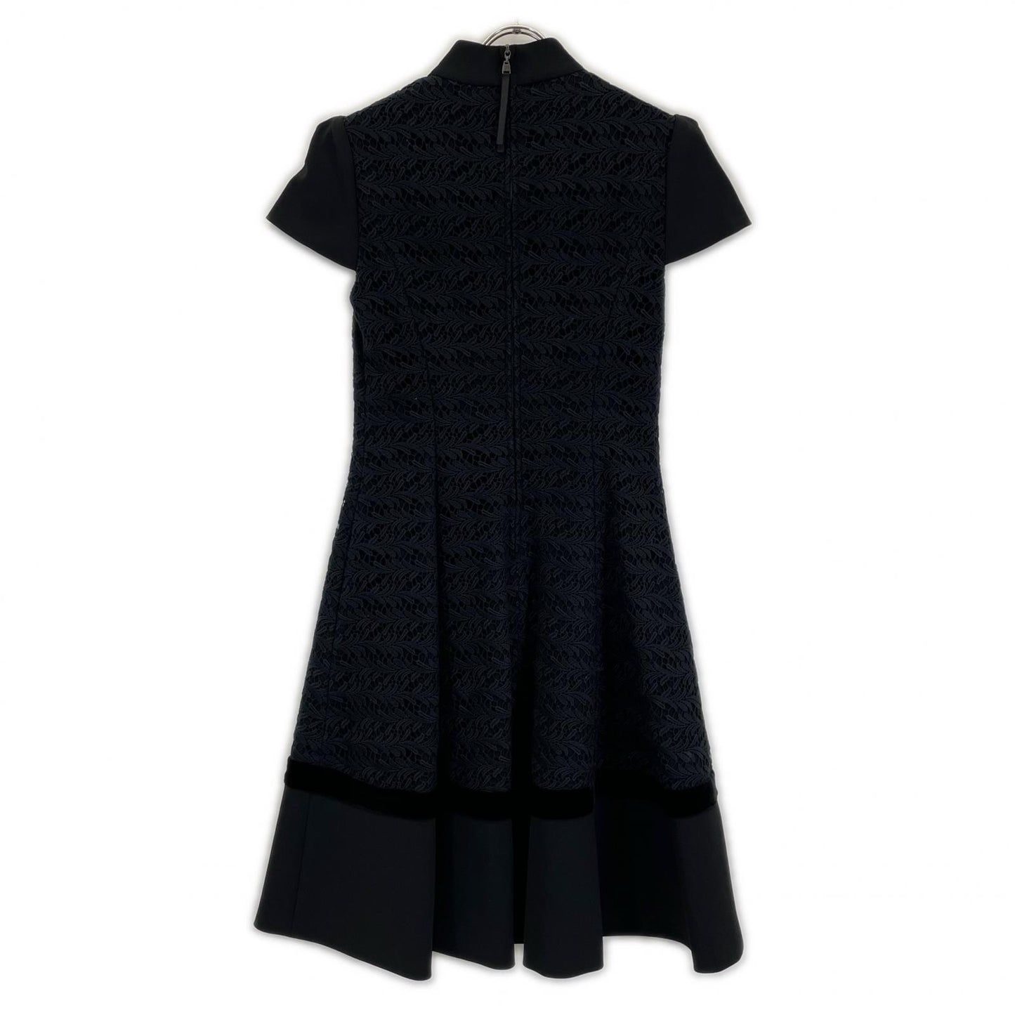 FOXEY NEW YORK フォクシーニューヨーク 37724 17年 ブラック カットワーク レース ワンピース ワンピース
