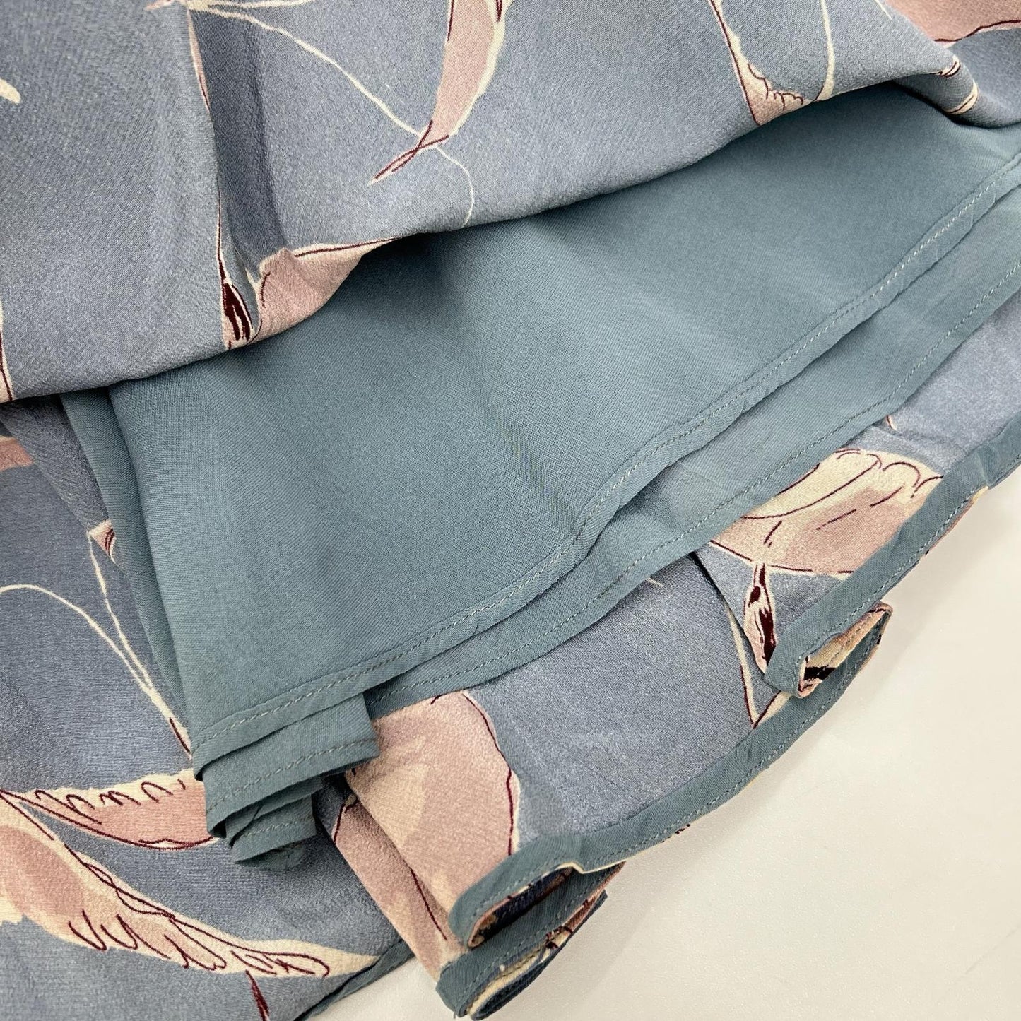 VALENTINO ヴァレンティノ KB3VA7862G7 ブルー 刺繍入り 白鳥 ミディドレス ワンピース ワンピース