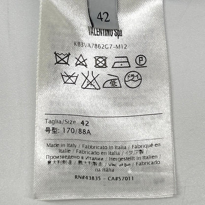 VALENTINO ヴァレンティノ KB3VA7862G7 ブルー 刺繍入り 白鳥 ミディドレス ワンピース ワンピース