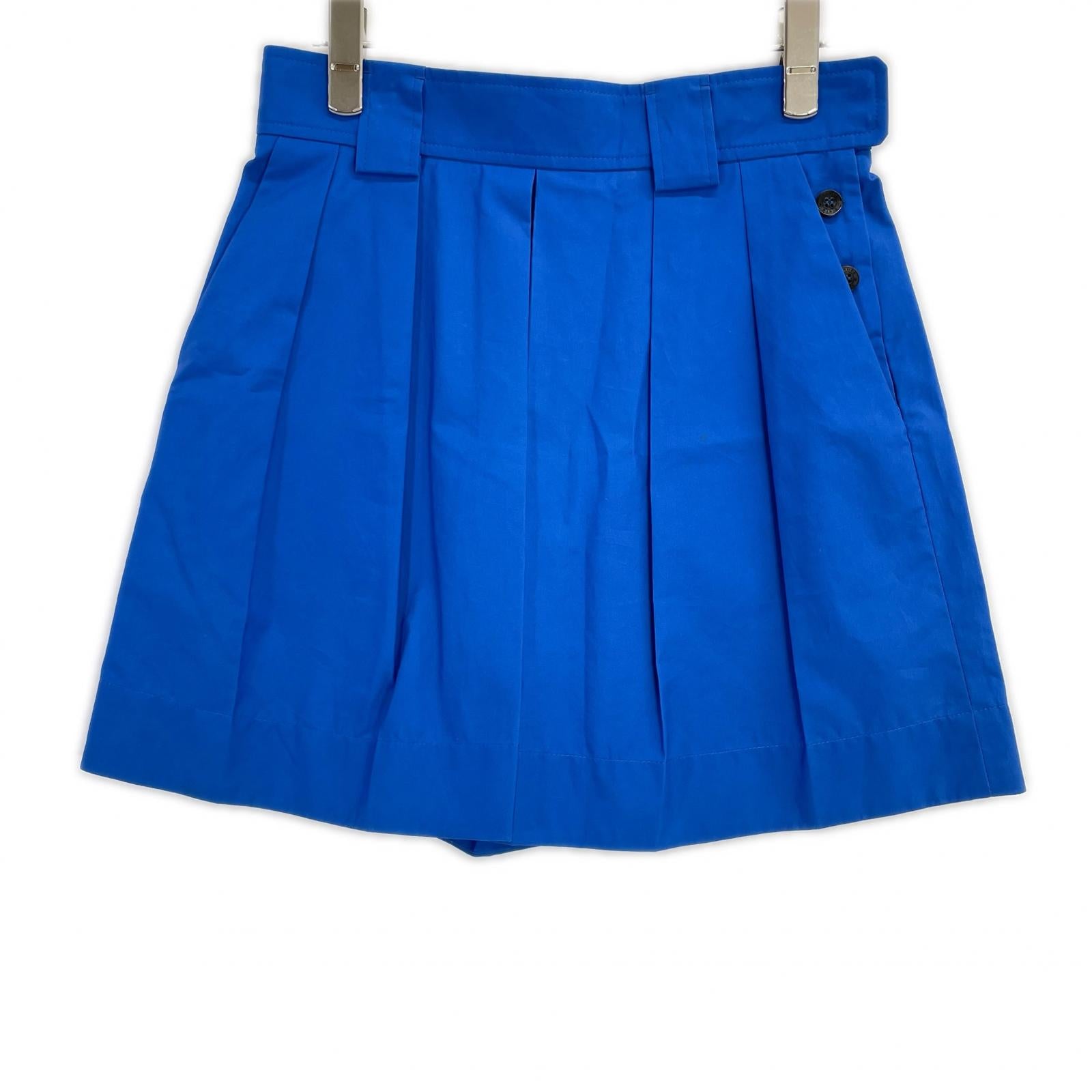HERMES エルメス 18SS ブルー サイドボタン キュロット パンツ ボトムス