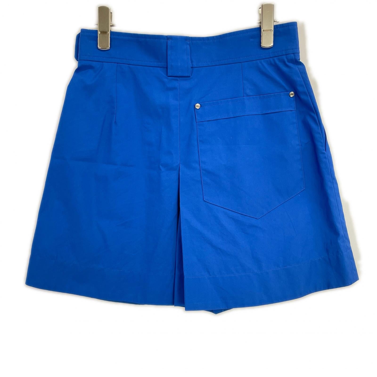 HERMES エルメス 18SS ブルー サイドボタン キュロット パンツ ボトムス