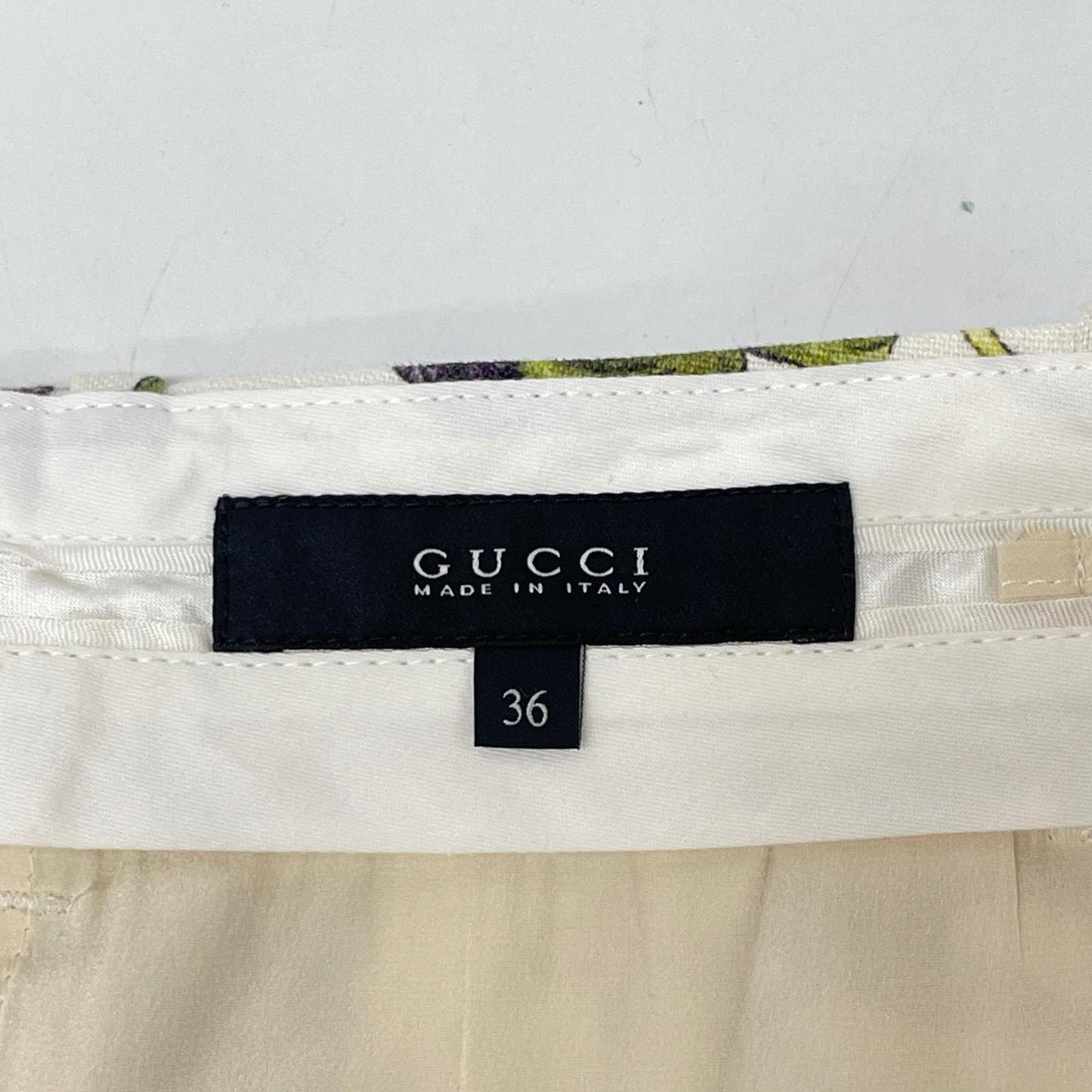 GUCCI グッチ 307515 ZY516 アイボリー リネン フローラル ショートパンツ ボトムス