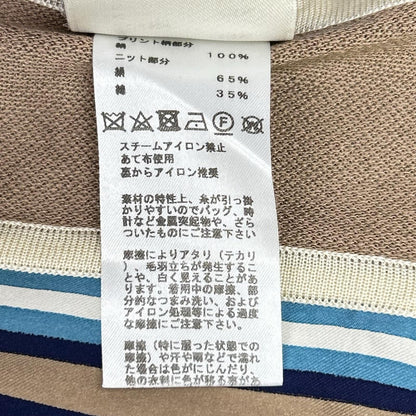 HERMES エルメス 19SS シルクプリント ニット切替 Vネック トップス トップス