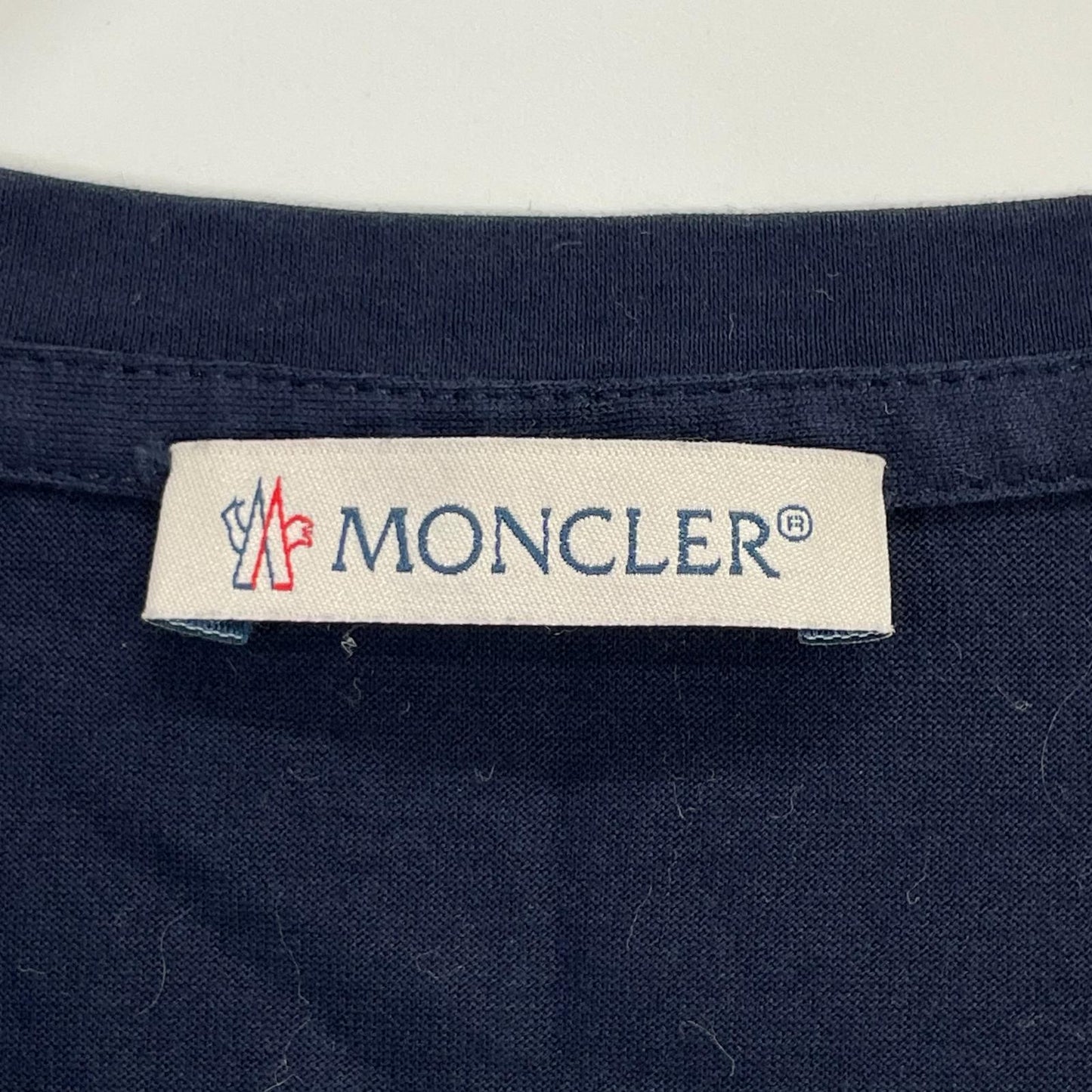 MONCLER モンクレール 18年 ネイビー T-SHIRT GIROCOLLO ベロアワンペン Tシャツ トップス