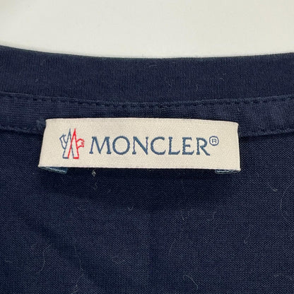 MONCLER モンクレール 18年 ネイビー T-SHIRT GIROCOLLO ベロアワンペン Tシャツ トップス