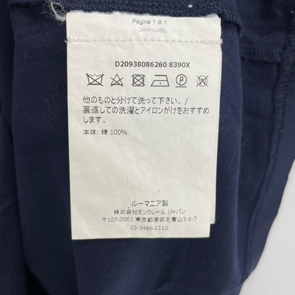 MONCLER モンクレール 18年 ネイビー T-SHIRT GIROCOLLO ベロアワンペン Tシャツ トップス