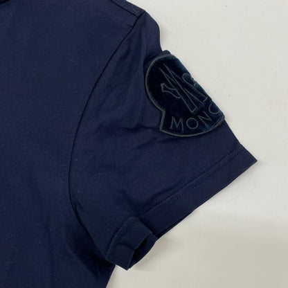 MONCLER モンクレール 18年 ネイビー T-SHIRT GIROCOLLO ベロアワンペン Tシャツ トップス