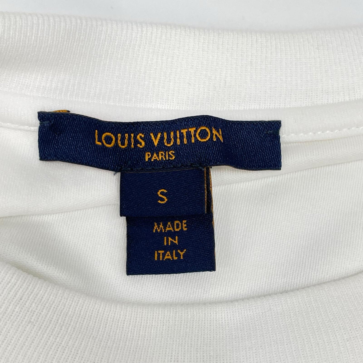 LOUIS VUITTON ルイヴィトン FGTB95JG2 ホワイト プリントテッド ウィズジェルパッチ 半袖Tシャツ トップス