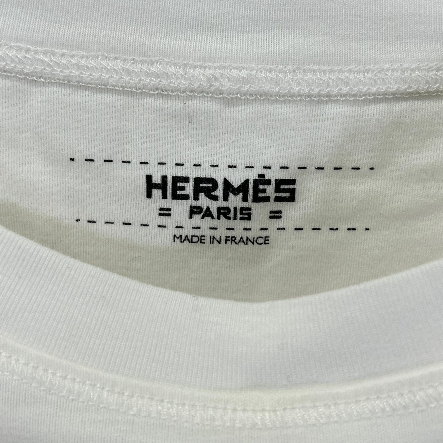 HERMES エルメス 23SS ホワイト 刺繍ポケット 半袖Tシャツ トップス