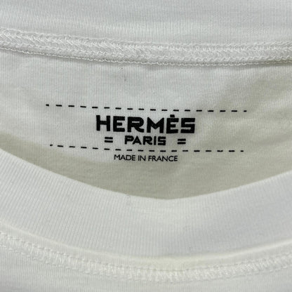 HERMES エルメス 23SS ホワイト 刺繍ポケット 半袖Tシャツ トップス