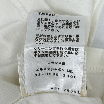 HERMES エルメス 23SS ホワイト 刺繍ポケット 半袖Tシャツ トップス