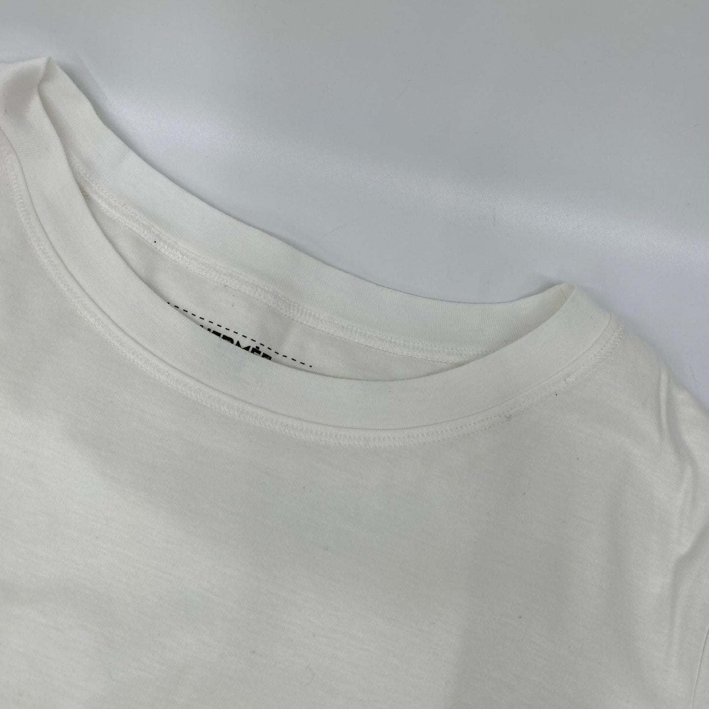HERMES エルメス 23SS ホワイト 刺繍ポケット 半袖Tシャツ トップス