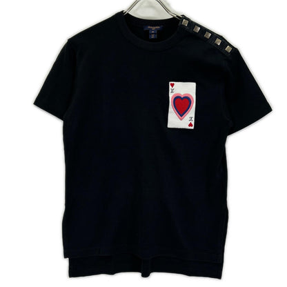 LOUIS VUITTON ルイヴィトン RW211A UOL FKLS99 トランプ刺繍 ショルダーパッチ Tシャツ トップス