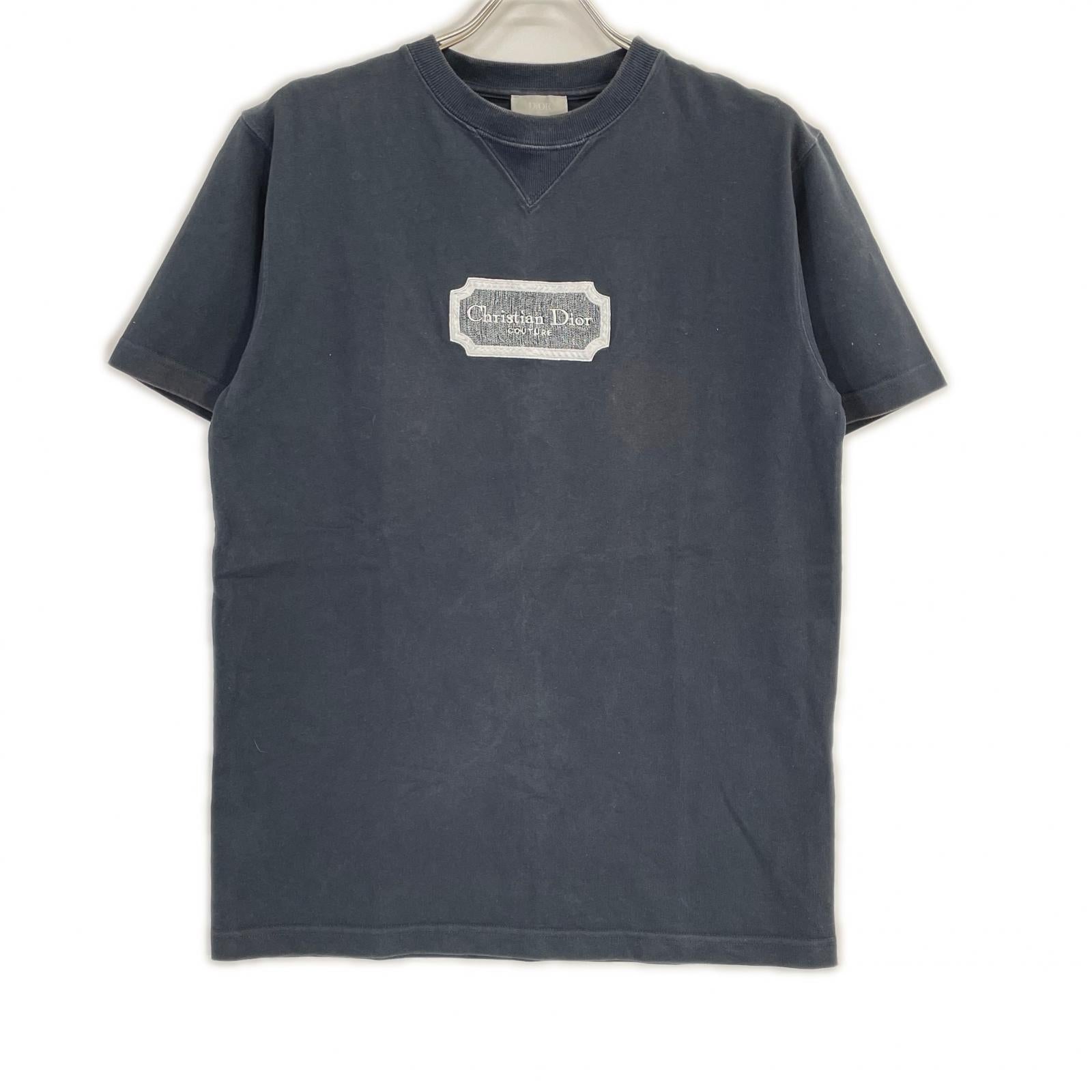 Dior HOMME ディオールオム 243J685B0554 ブラック 22AW ロゴエンブロイダリー グレー Tシャツ トップス